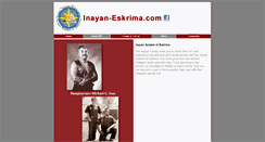 Desktop Screenshot of inayan-eskrima.biz